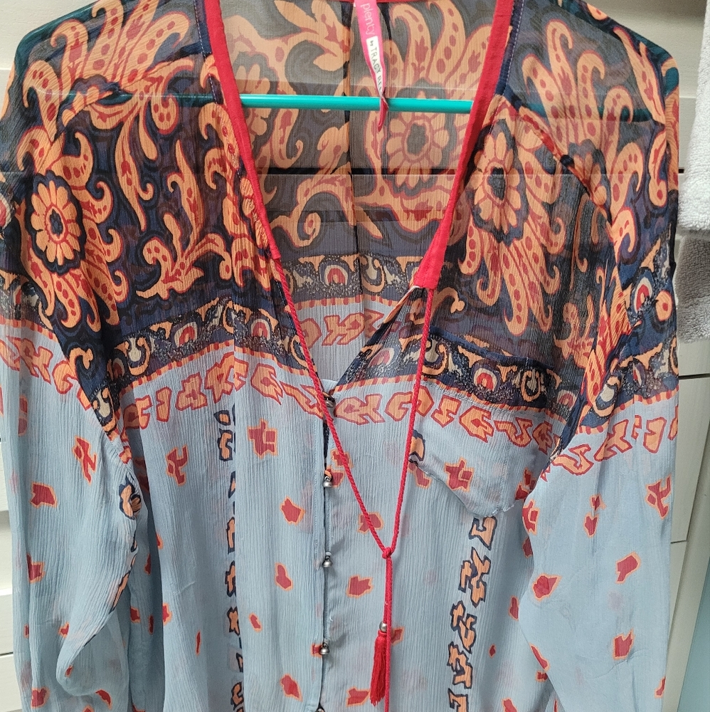 PLENTY by Tracey Reese Medium sheer blouse